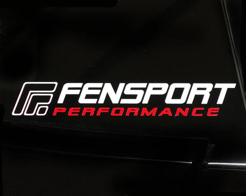 White-Red Fensport Performance Sticker - 3 Sizes