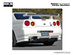 HKS Super Turbo Muffler - Exhaust - Skyline GTR R34 - installed