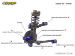 SuperPro - Front Lower Control Arm - Inner Rear Bush Kit -  80K - Lexus ISF - SPF3491-80K