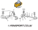 SuperPro - Front Wishbone - Front Bush Kit - Corolla AE92, Celica ST202, 140 & 190 - SPF0996K