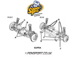 SuperPro - Front Lower Wishbone - Front Bush Kit, 46mm OD - Supra JZA80 - 05-96> - SPF1650K